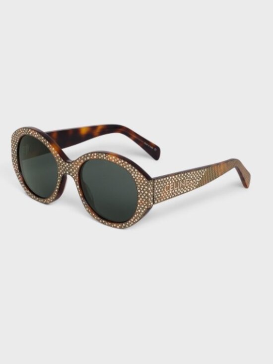 NEW CELINE WOMEN SUNGLASSES, HAVANA WITH STONE WOMEN EYEWEAR CELINE